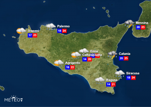 Meteo Sicilia Venerdì 25 Ottobre 2019