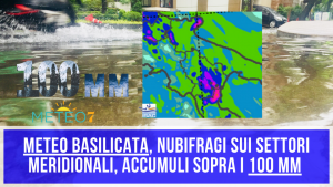 METEO Basilicata ALLERTA METEO arancione, rischio ALLUVIONI sui settori MERIDIONALI