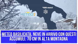 METEO Basilicata NEVE con QUESTI ACCUMULI per Mercoledì 25 e Giovedì 26 Marzo 2020