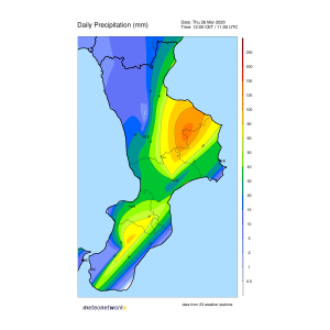 Meteo Calabria 26 marzo 2020